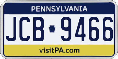 PA license plate JCB9466