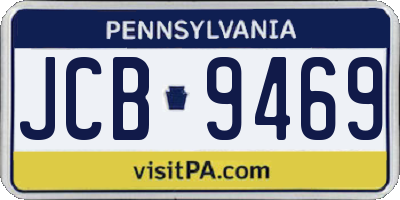 PA license plate JCB9469