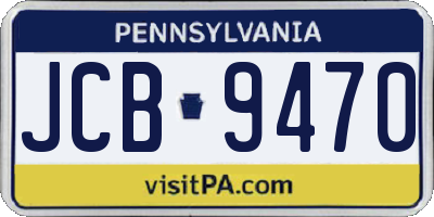 PA license plate JCB9470