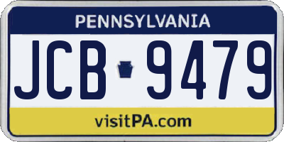 PA license plate JCB9479