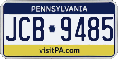 PA license plate JCB9485
