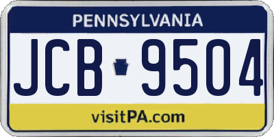 PA license plate JCB9504