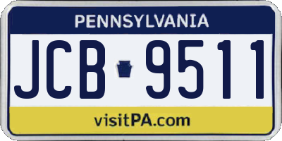 PA license plate JCB9511