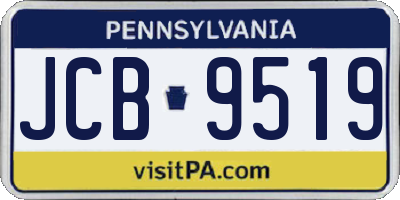 PA license plate JCB9519