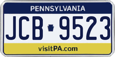 PA license plate JCB9523