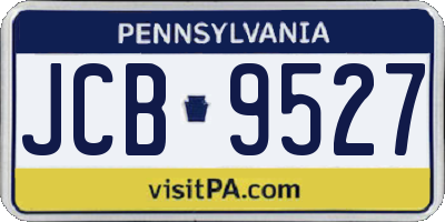 PA license plate JCB9527