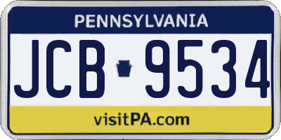 PA license plate JCB9534