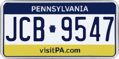PA license plate JCB9547