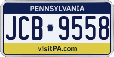 PA license plate JCB9558