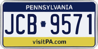 PA license plate JCB9571
