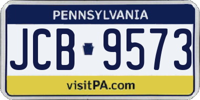 PA license plate JCB9573