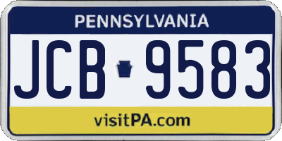 PA license plate JCB9583