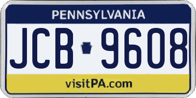 PA license plate JCB9608