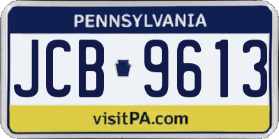PA license plate JCB9613