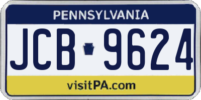 PA license plate JCB9624