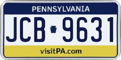 PA license plate JCB9631