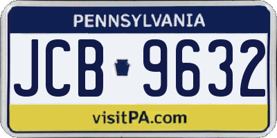 PA license plate JCB9632