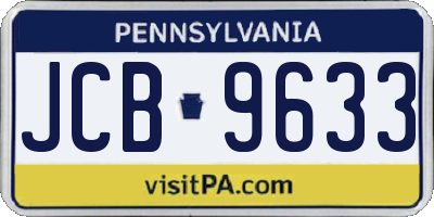 PA license plate JCB9633