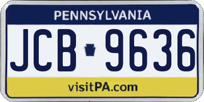 PA license plate JCB9636
