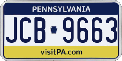 PA license plate JCB9663