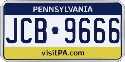 PA license plate JCB9666