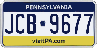 PA license plate JCB9677