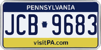 PA license plate JCB9683