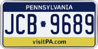 PA license plate JCB9689