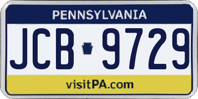 PA license plate JCB9729
