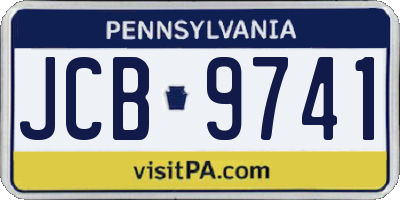PA license plate JCB9741
