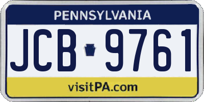 PA license plate JCB9761