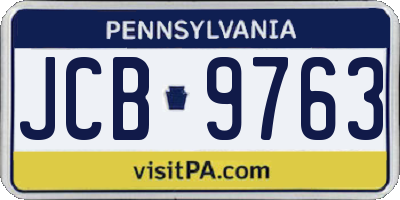 PA license plate JCB9763