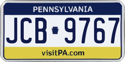 PA license plate JCB9767