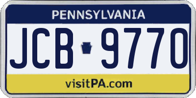 PA license plate JCB9770