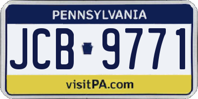 PA license plate JCB9771