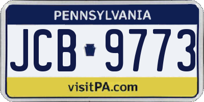 PA license plate JCB9773