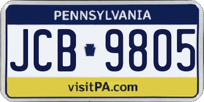 PA license plate JCB9805