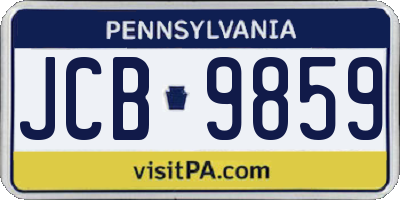 PA license plate JCB9859