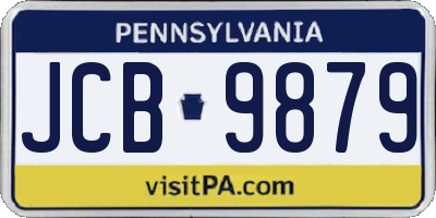 PA license plate JCB9879