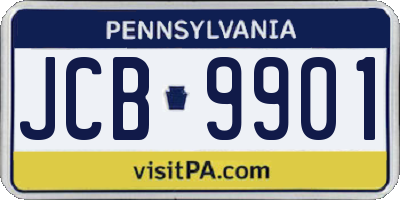 PA license plate JCB9901