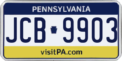PA license plate JCB9903