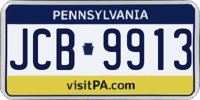 PA license plate JCB9913
