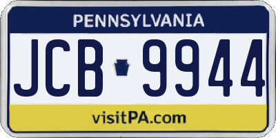PA license plate JCB9944