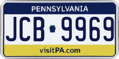 PA license plate JCB9969