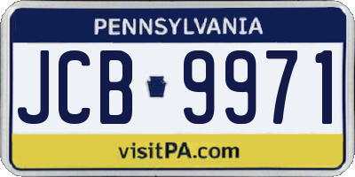 PA license plate JCB9971