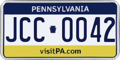 PA license plate JCC0042