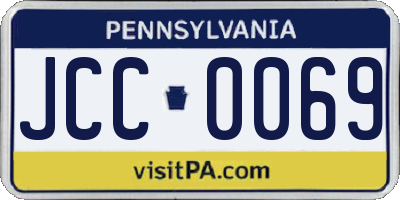 PA license plate JCC0069