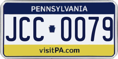 PA license plate JCC0079
