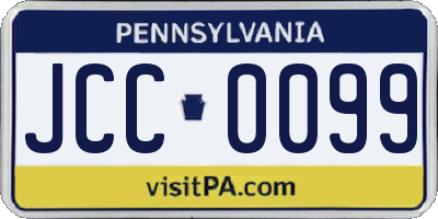 PA license plate JCC0099