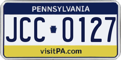 PA license plate JCC0127